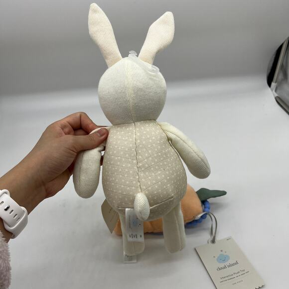 Plush Toy Bunny Stuffed Animal and Carrot Interactive Infant Toy - Cloud Island - Picture 7 of 8